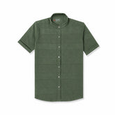 Axis Green Mandarin Collar Shirt