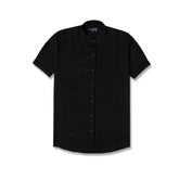 Axis Black Mandarin Collar Shirt