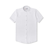 Axis White Mandarin Collar Shirt