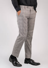 Formal Dress Grey Check Pants - The Axis Clothing