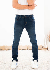 Greyish Blue Original Denim Power Stretch Jeans - The Axis Clothing