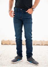 Ocean Blue Power Stretch Jeans - The Axis Clothing