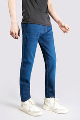 Power Stretch Denim Aqua Blue Jeans - The Axis Clothing