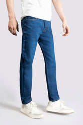 Regular Stretch Denim Dark Blue Jeans - The Axis Clothing