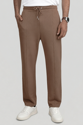 Brown Pinstripe Terry Trousers