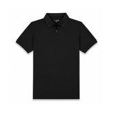 Midnight black cool dry fit zip polo
