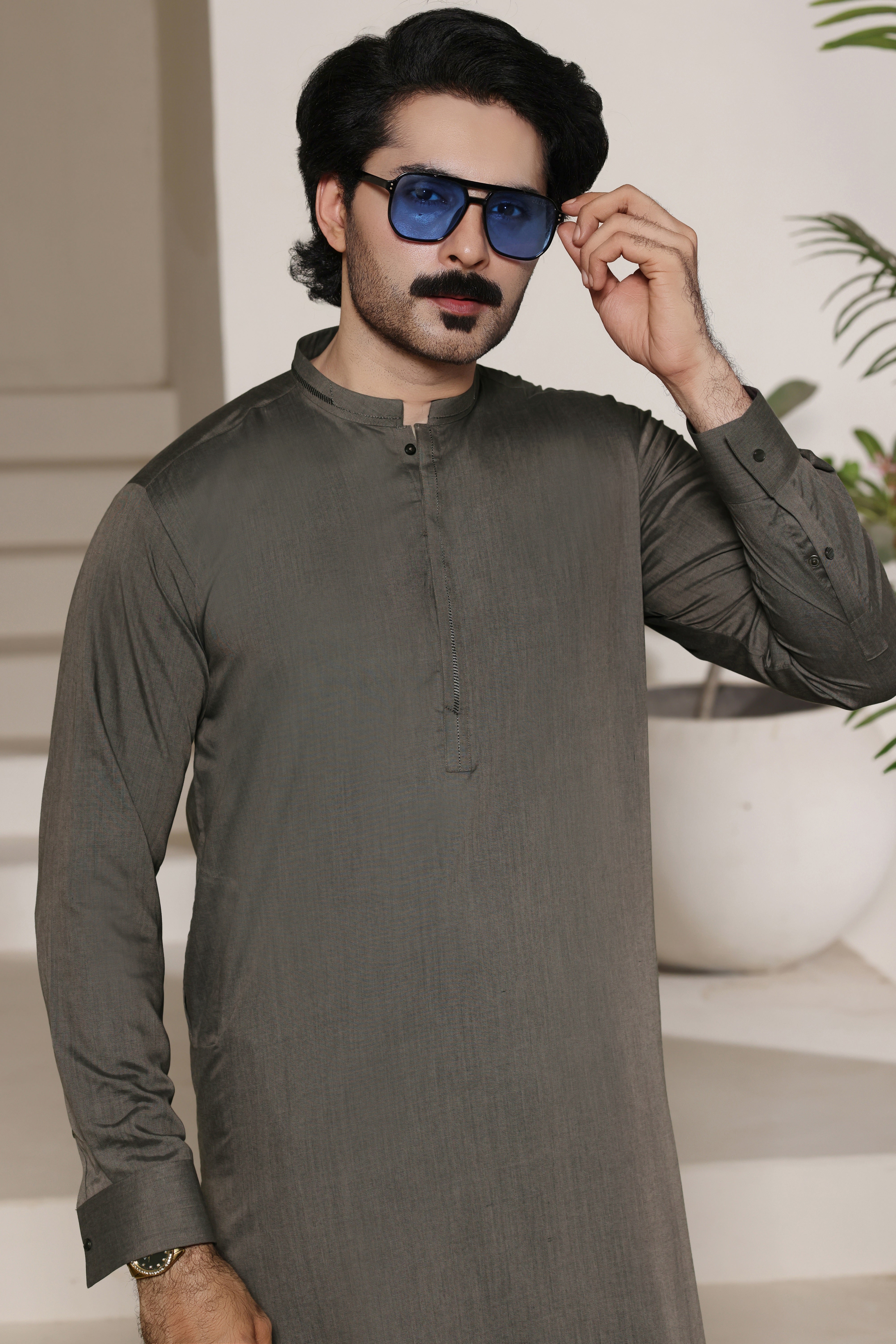 Slate Grey Kurta Shalwar