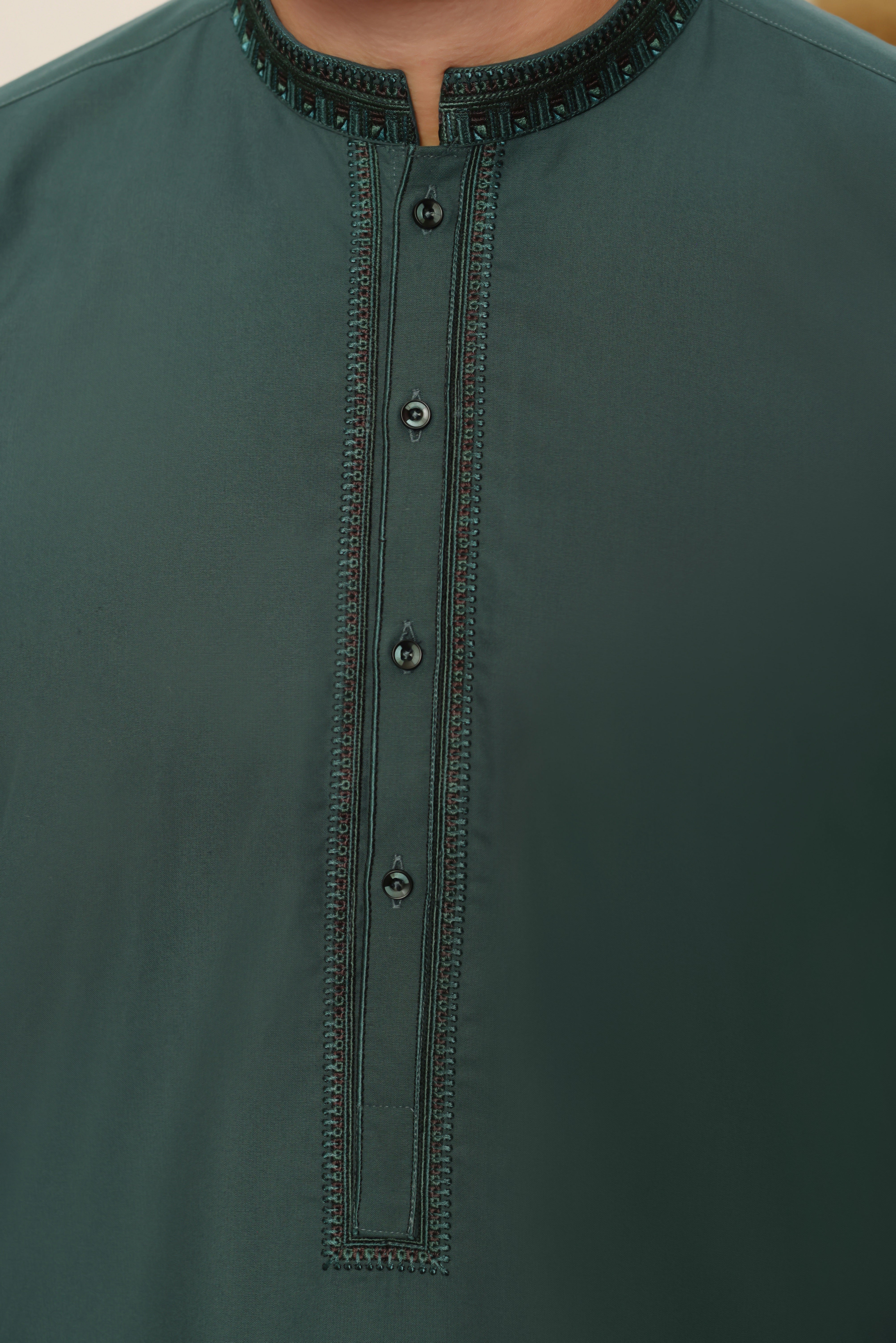 Emerald Green Embroidered Kurta Shalwar
