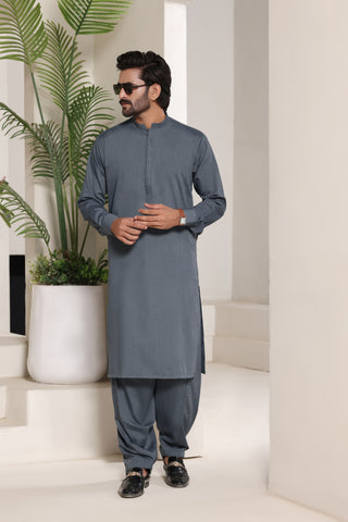 Steel Grey Classic Shalwar Kameez