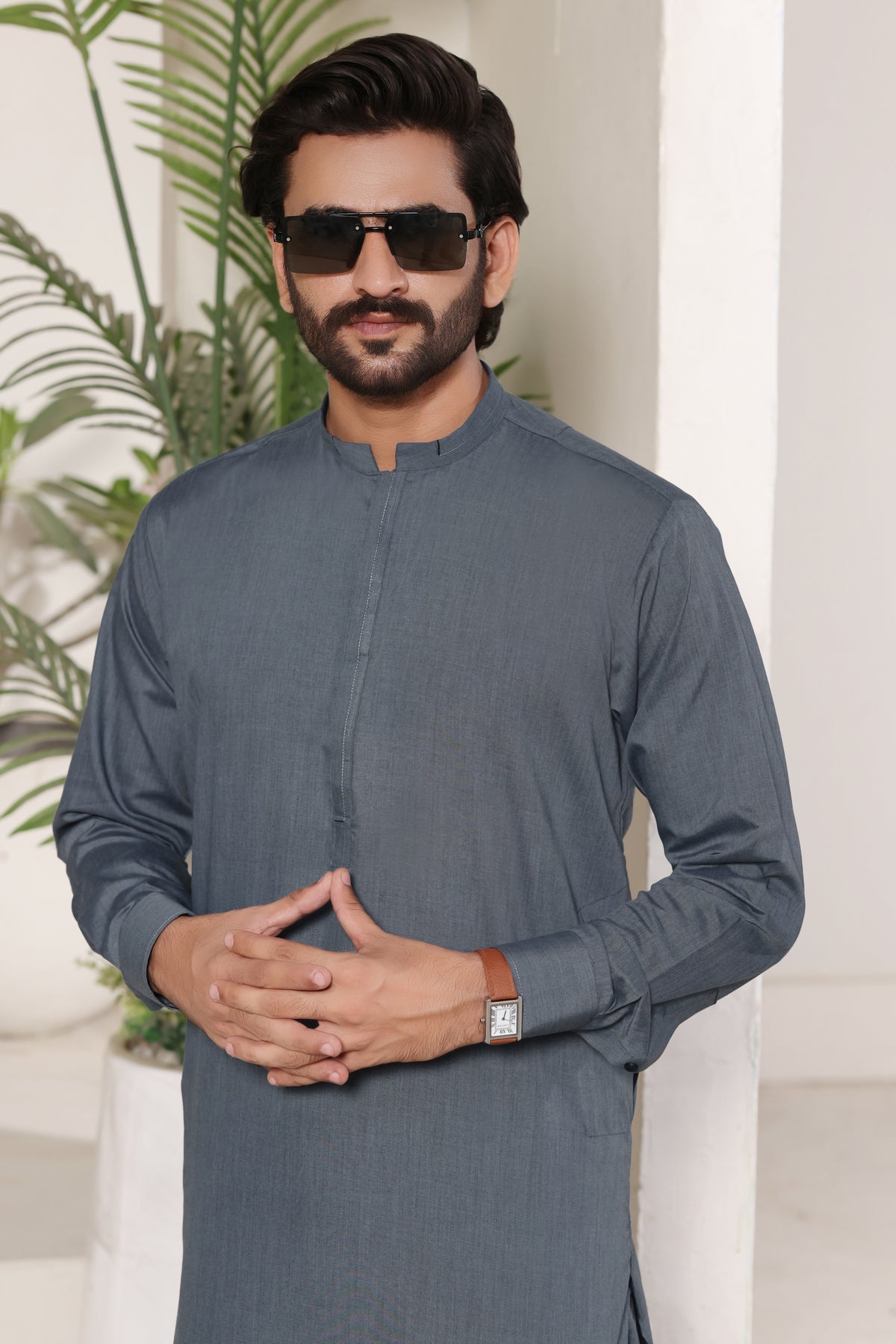 Steel Grey Classic Shalwar Kameez
