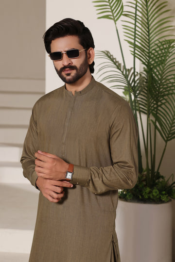 Urban Khaki Kurta Shalwar