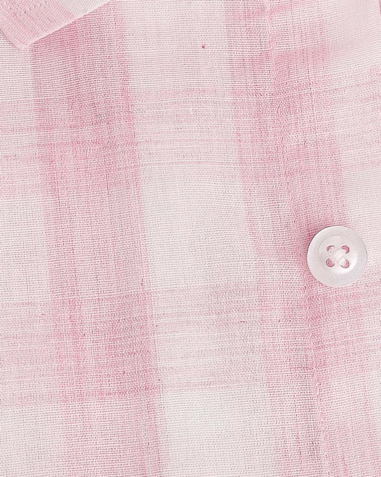 Elegant Pink Check Formal Shirt