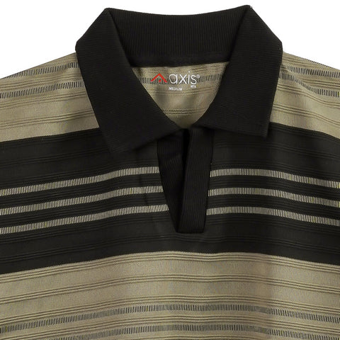 Striped Knit Polo Shirt