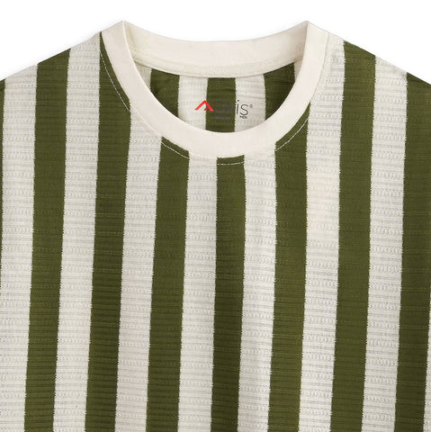 Striped Green & White T-Shirt