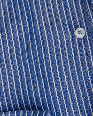 Smart Blue Stripe Business Shirt