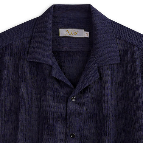 Textured Cuban Collar Shirt
