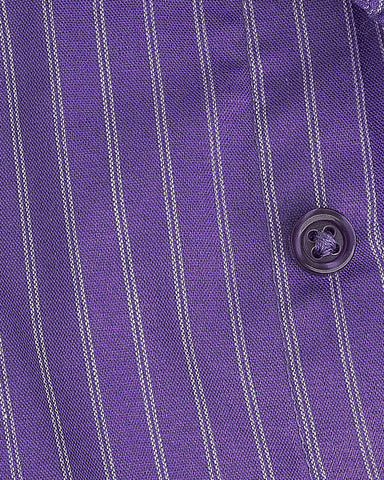 Premium Purple Striped Formal Shirt