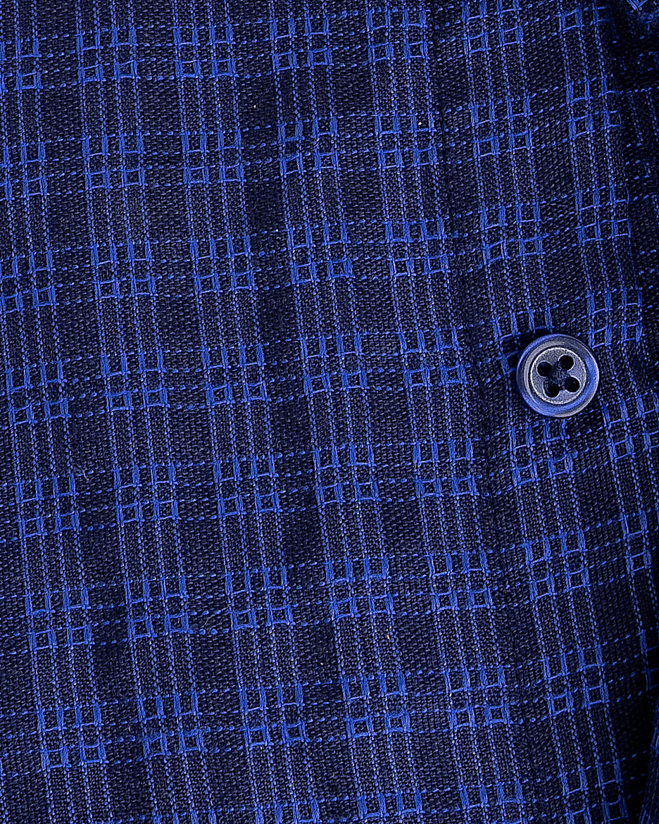 Royal Navy Check Formal Shirt