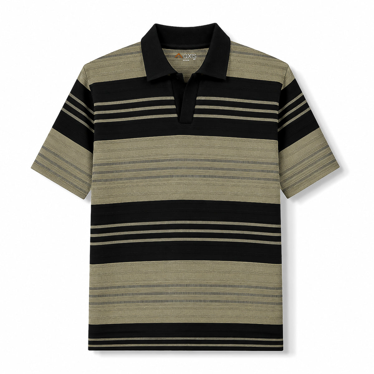 Striped Knit Polo Shirt