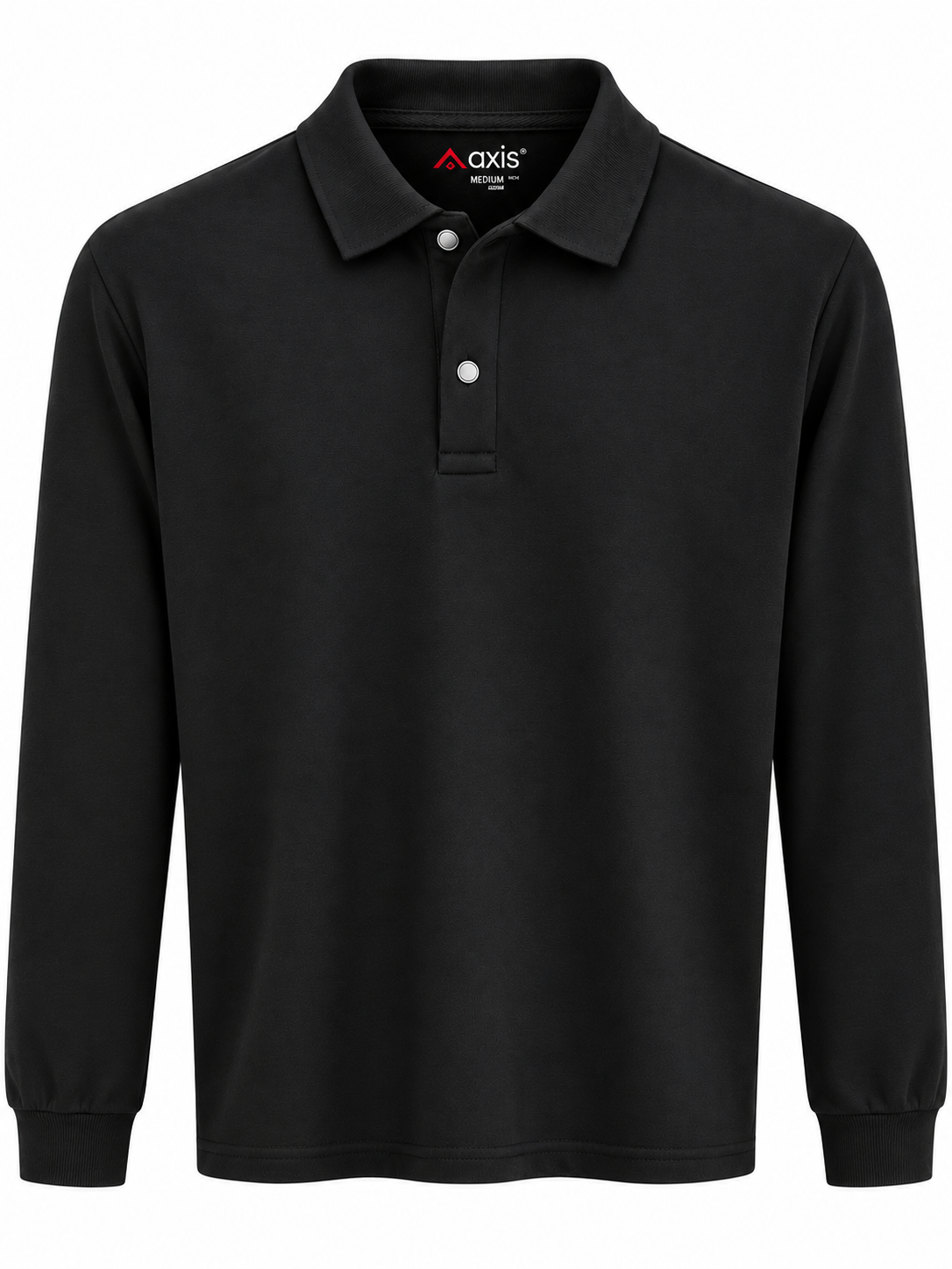 Black Long Sleeve Polo