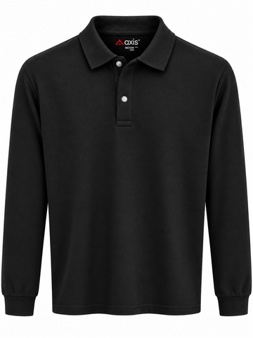 Black Long Sleeve Polo