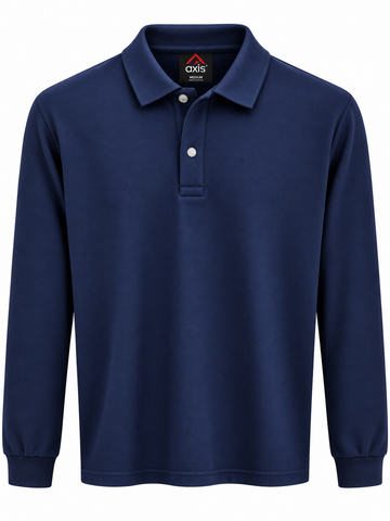 Blue Long Sleeve Polo