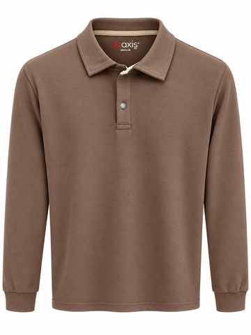 Brown Long Sleeve Polo