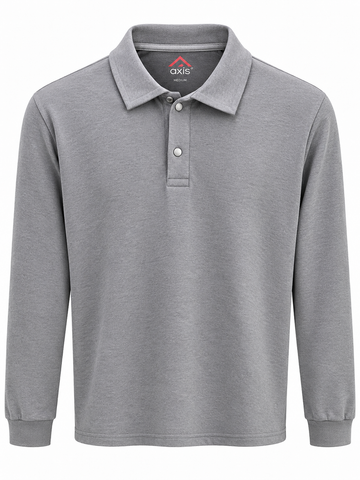 Grey Long Sleeve Polo