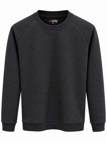 Black Textured Sweatshirt