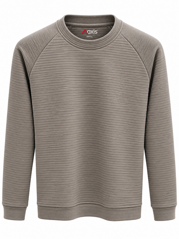 Stone Olive Textured Sweatshirt