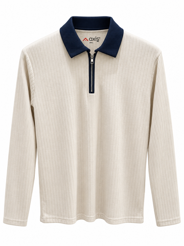 Fawn Long Sleeve Zipper Polo
