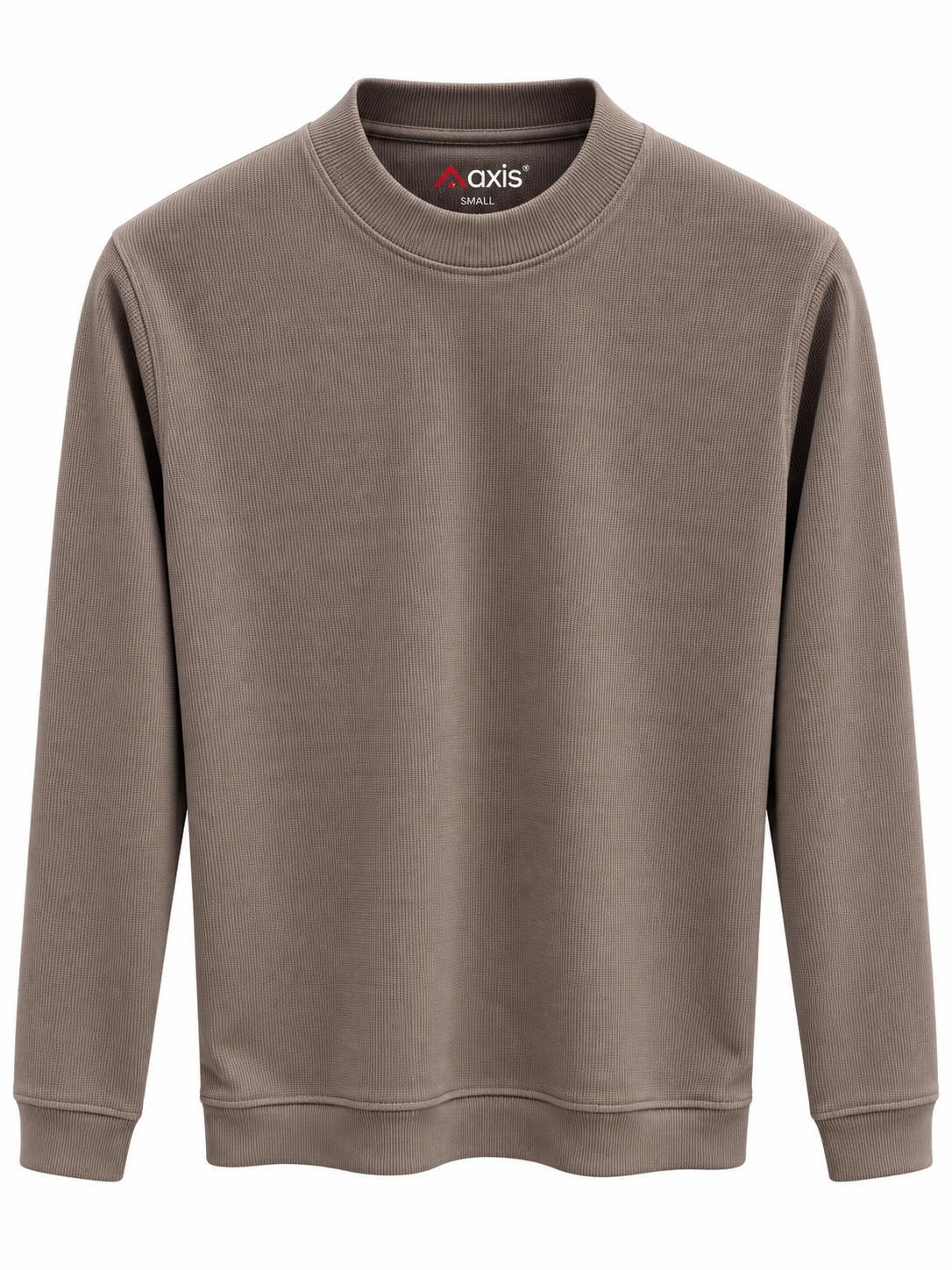 Taupe Brown Mock Neck Shirt