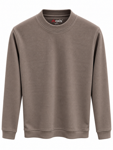 Taupe Brown Mock Neck Shirt