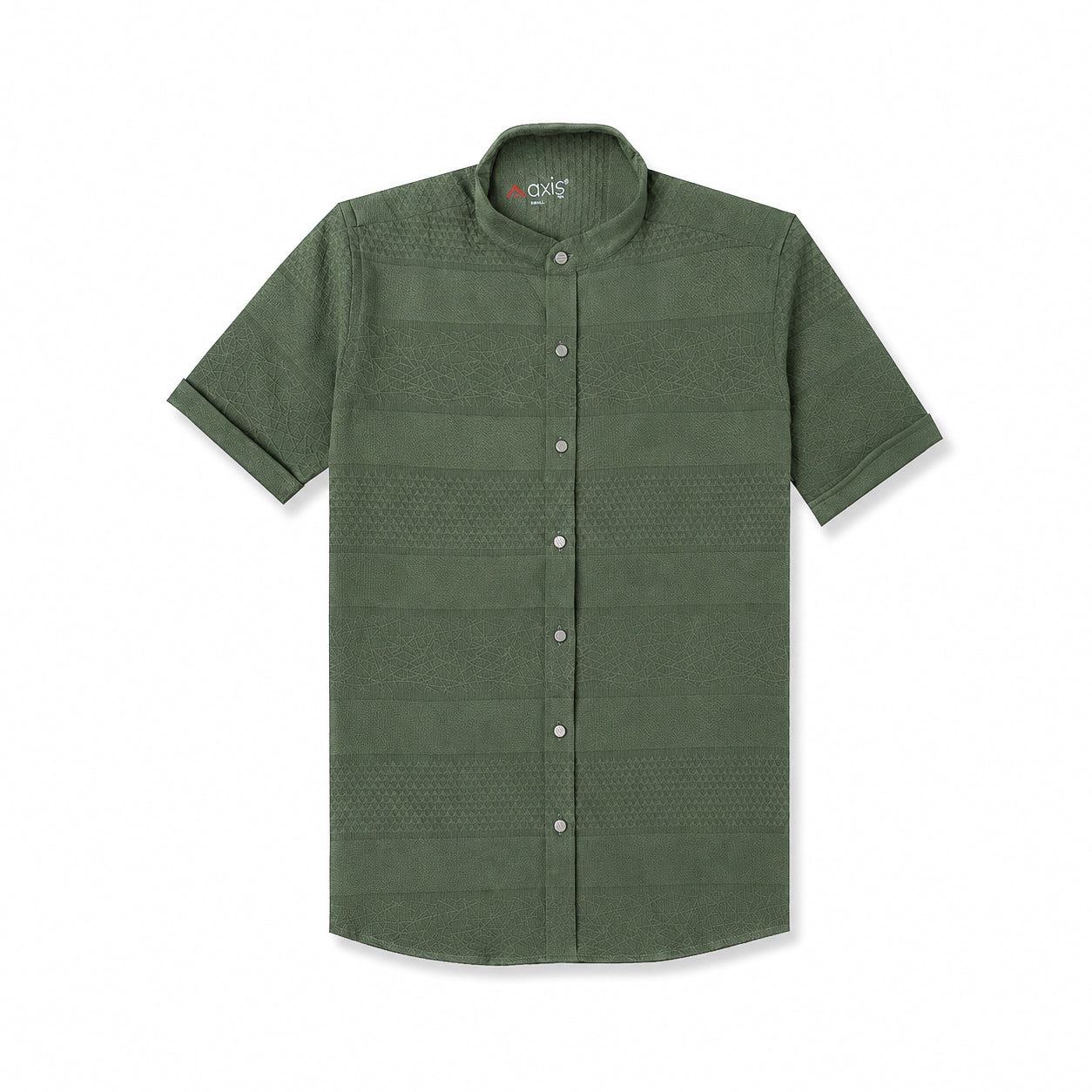 Axis Green Mandarin Collar Shirt
