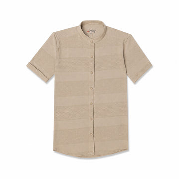 Axis Beige Mandarin Shirt