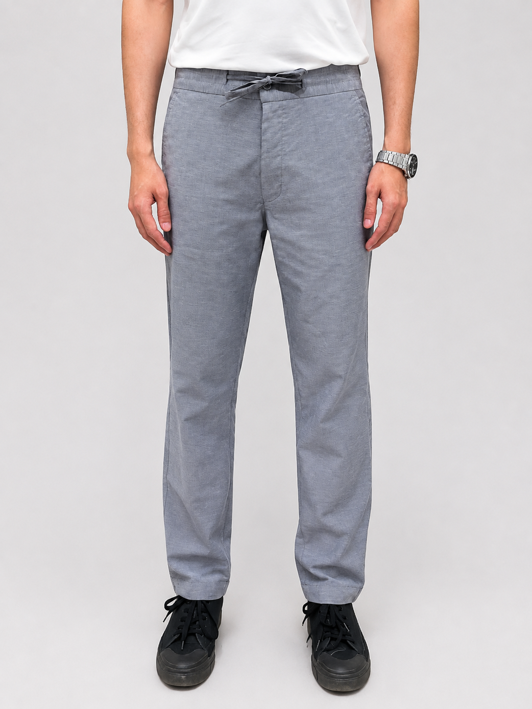 Ash Grey Irish Cotton Trousers