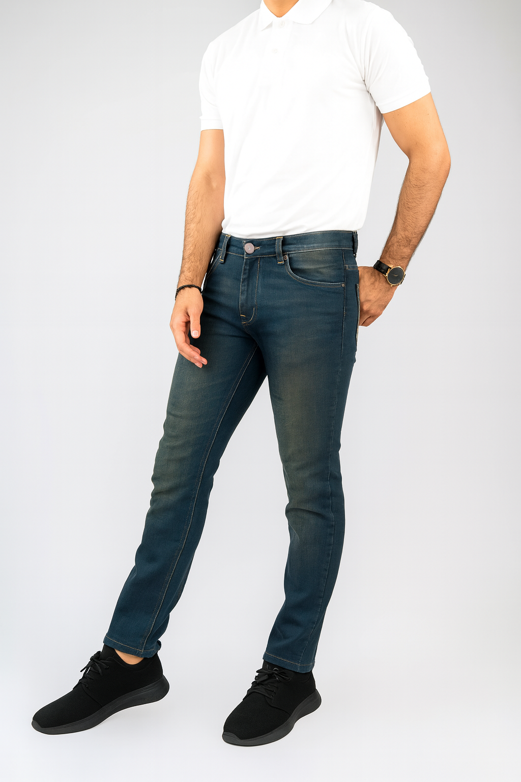 Green Stretch Jeans