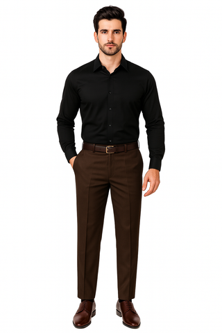 Brown Active Waist Pants