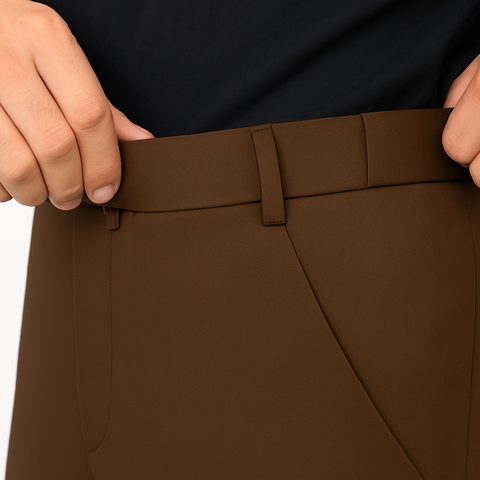 Brown Active Waist Pants