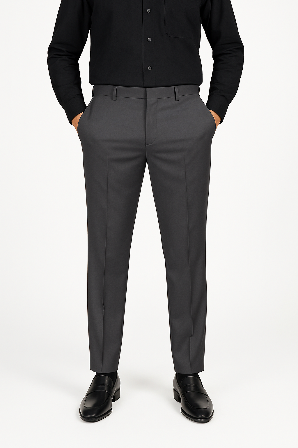 Charcoal Grey Active Waist Pants