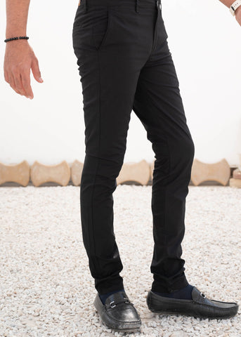 Cotton Black Chino Pant - The Axis Clothing