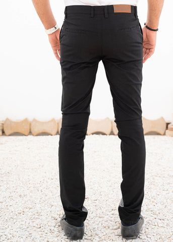 Cotton Black Chino Pant - The Axis Clothing