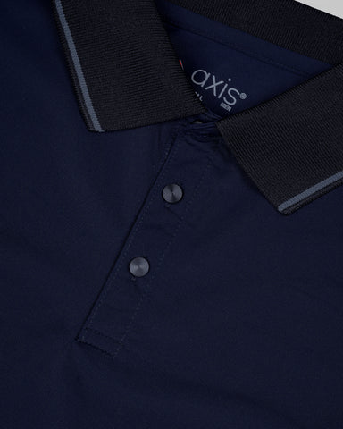 Navy Blue Cool Dry Fit Polo T-Shirt