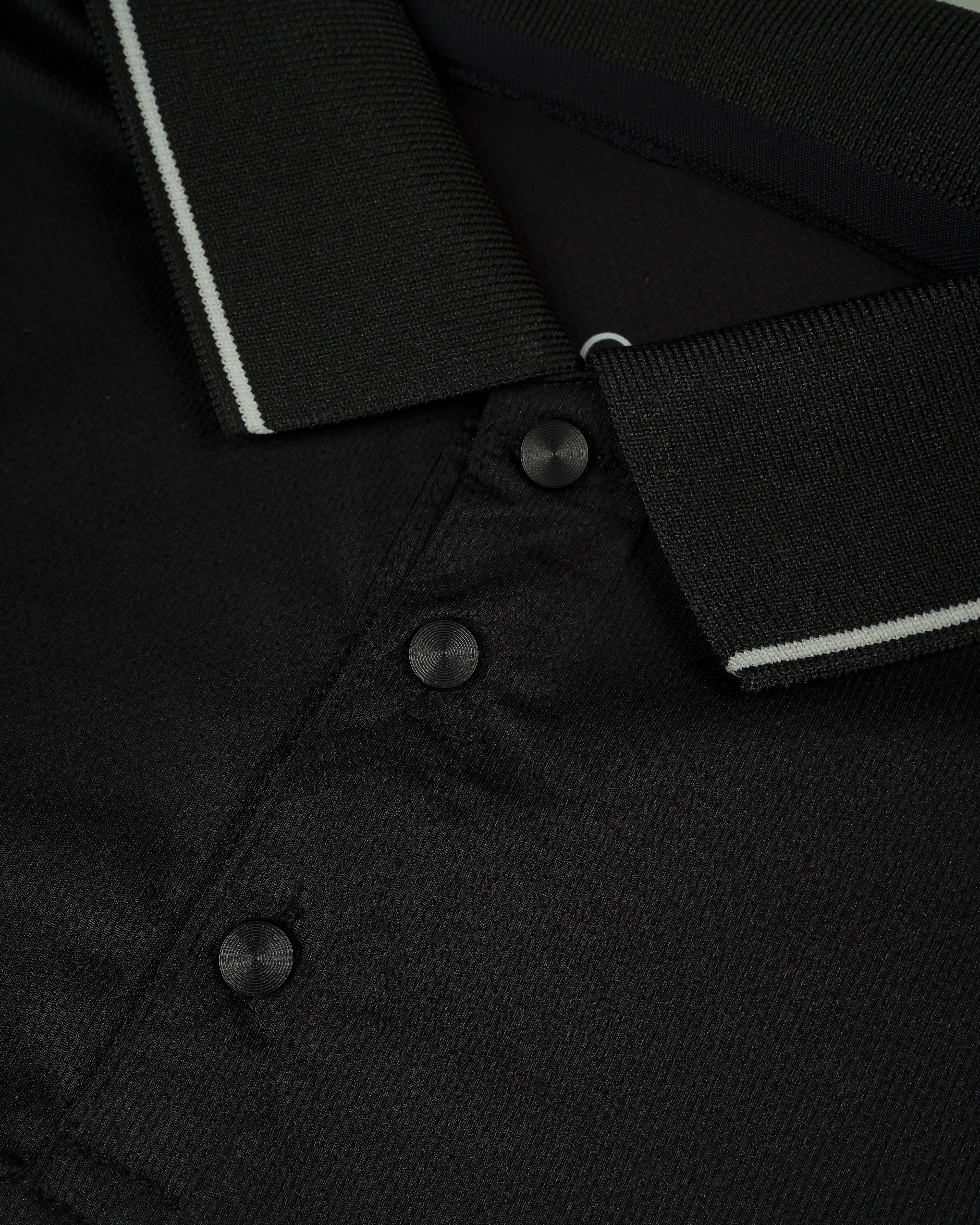 Jet Black Cool Dry Fit Polo T-Shirt