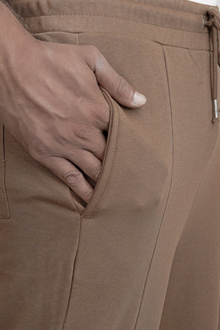 Brown Pinstripe Terry Trousers