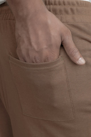 Brown Pinstripe Terry Trousers