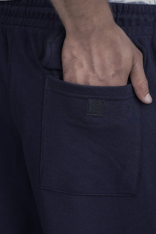 Navy Blue Terry Pocket Trousers