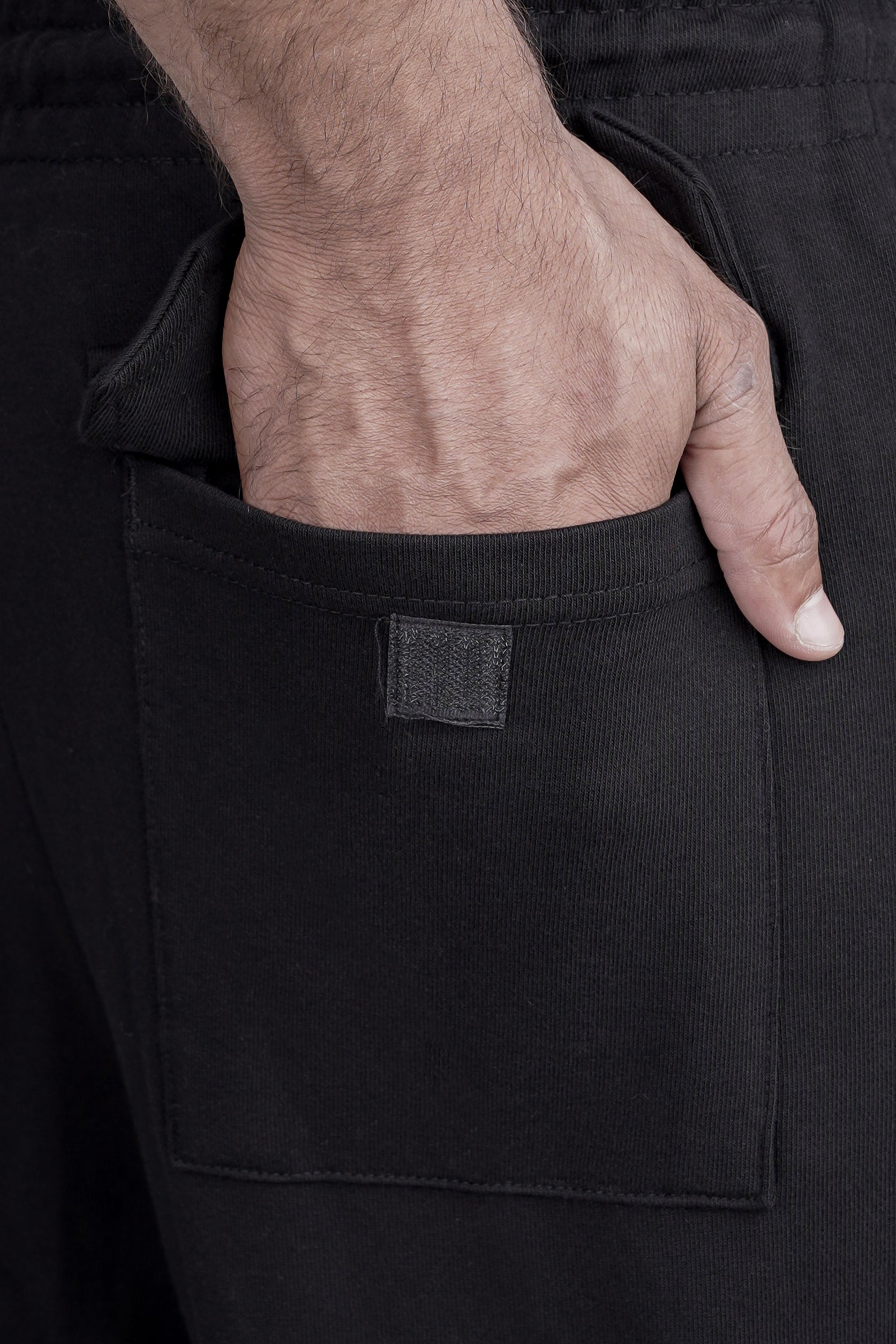 Black Terry Pocket Trousers