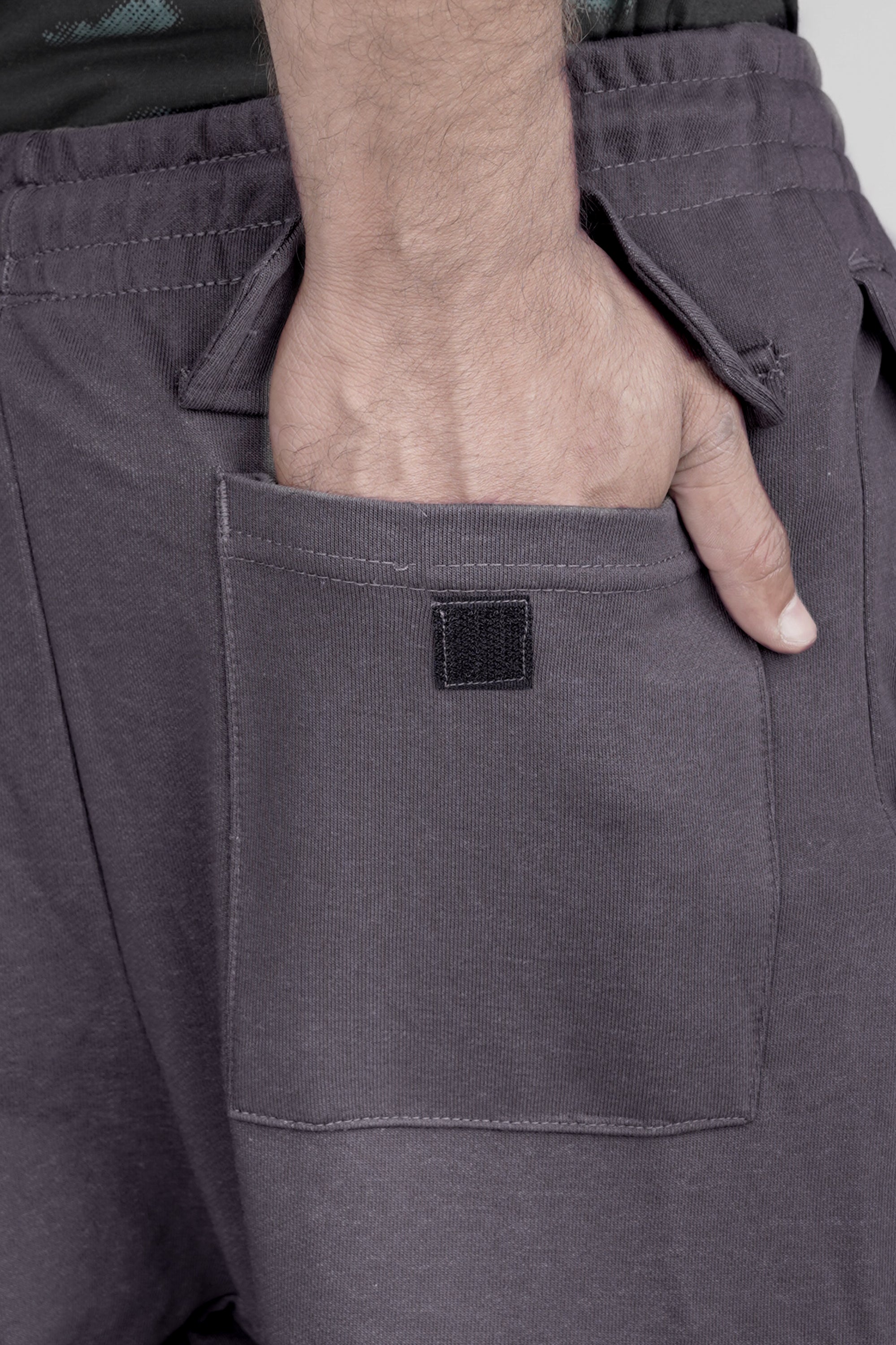 Ash Grey Terry Pocket Trousers