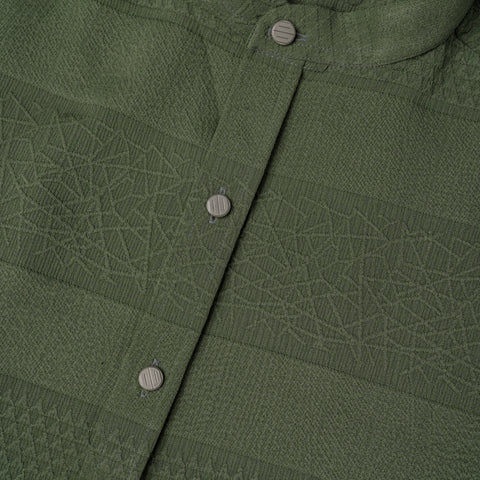 Axis Green Mandarin Collar Shirt